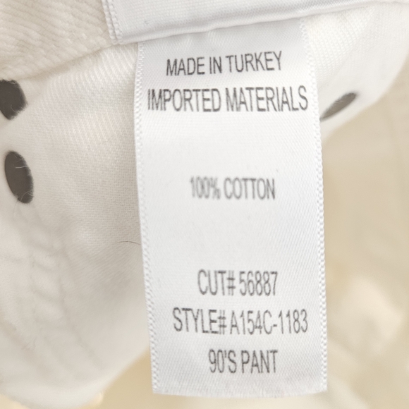 AGOLDE White 90's Denim Pants Ivory Size 27 Minimalist Quiet Luxery Relaxed Fit - Picture 6 of 14